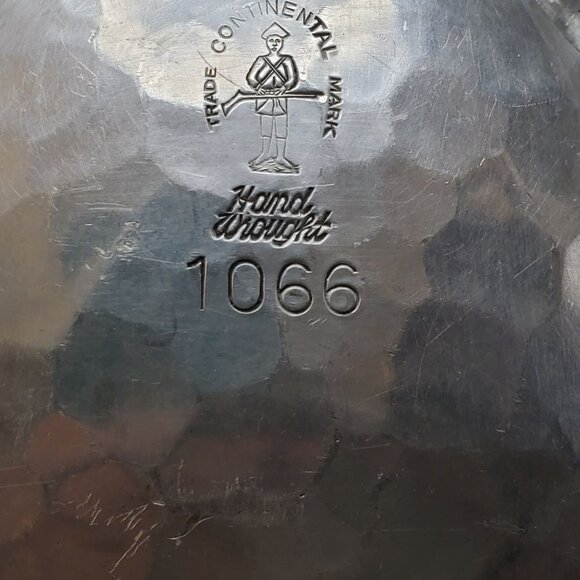 VTG Continental Trade Mark Silverlock Hammered Tray Oval 12" Hand Wrought #1066 - Picture 10 of 13